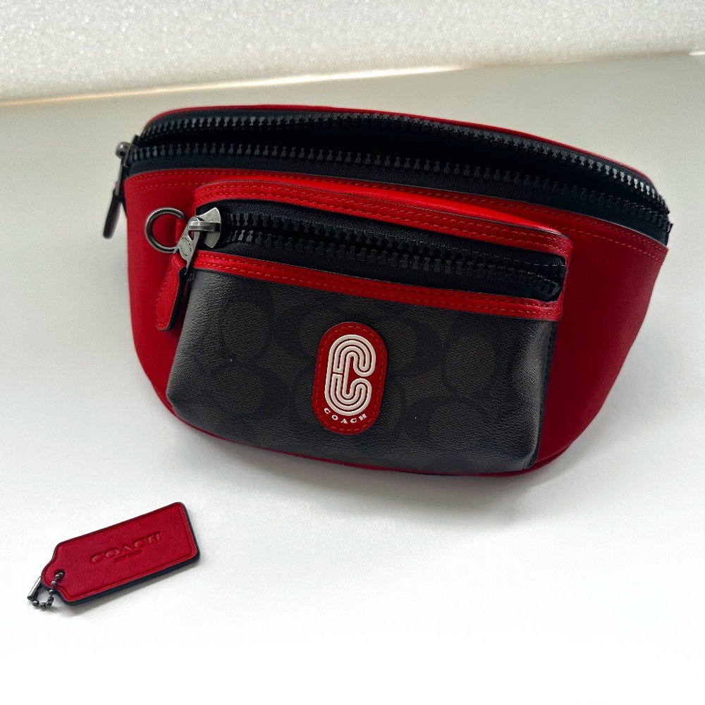 Coach Westway Belt Bag – Colorblock Signature Canvas – Authentic Fanny Pack
